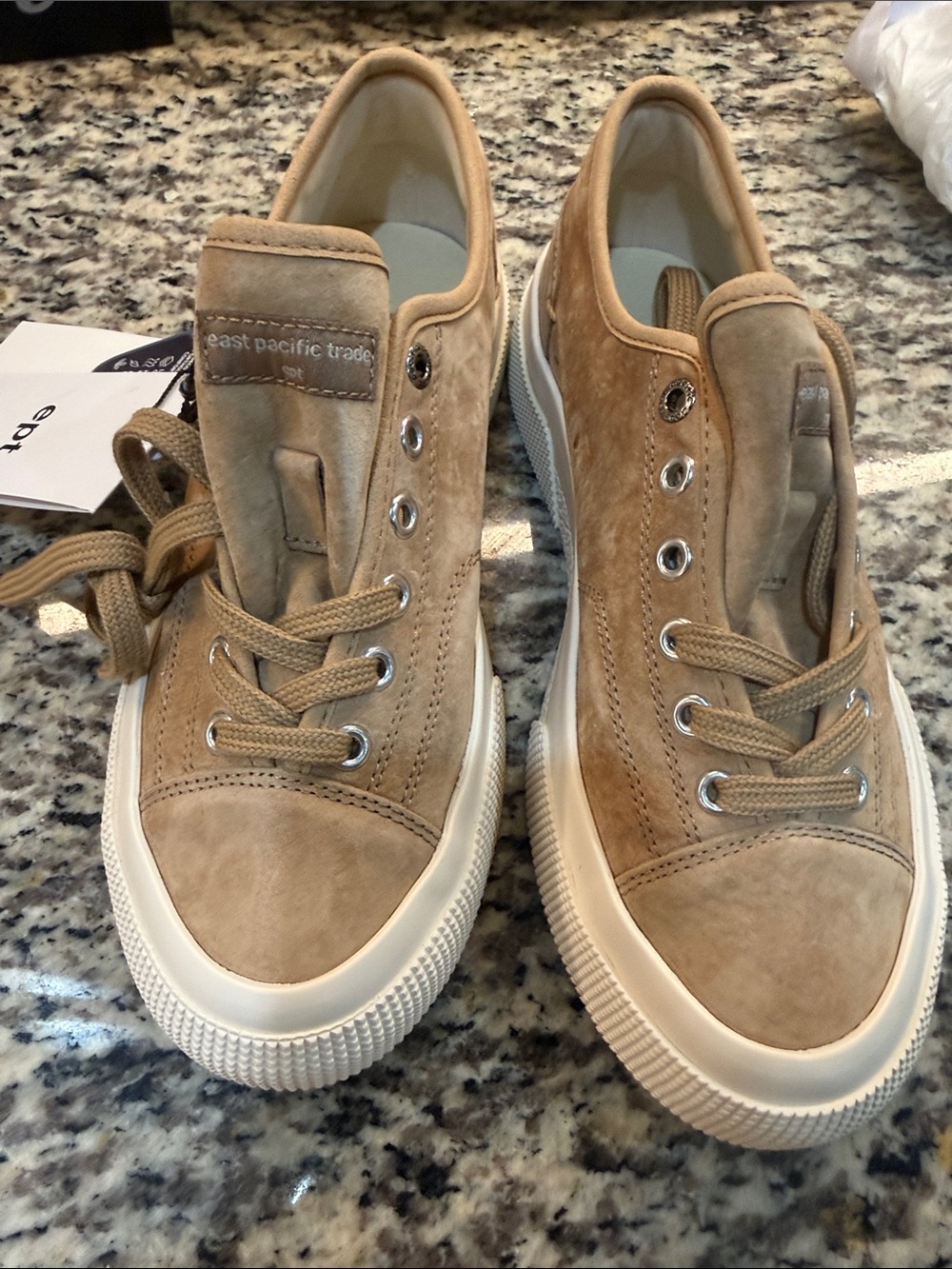 Women’s  East Pacific Trade  Tan Suede - Sneakers BRAND NEW. With tags.  🏷️